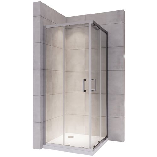 Cabine De Douche H190 70x75cm Verre Transparent Portes Coulissantes Lana (sans Receveur)
