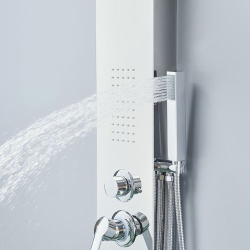 Colonne De Douche Hydromassante 3 Jets Gris / Argent - Zeny