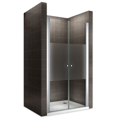Porte De Douche H185 X L.88 à 92 Cm Verre Semi-opaque - Gina