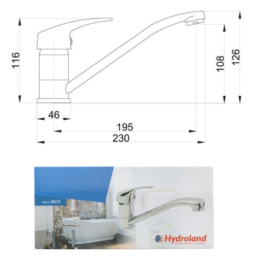 Robinet Mitigeur D'évier Bec Long Orientable Nano