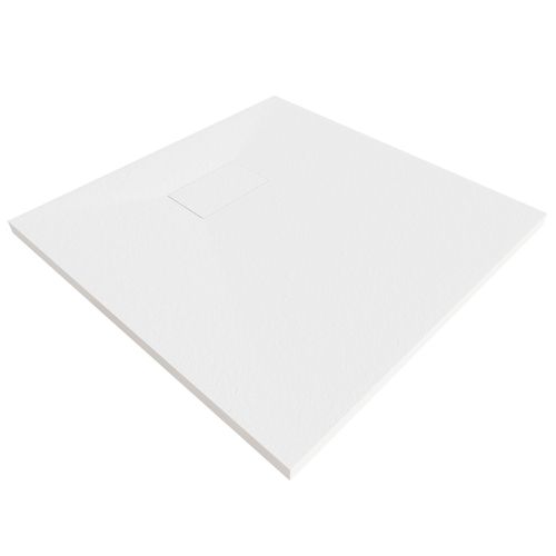 Receveur De Douche Baya 80x80 Cm Blanc Extra-plat Aspect Pierre + Bonde