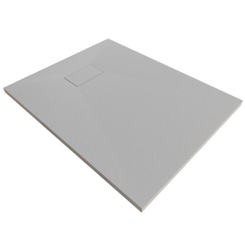Receveur De Douche Baya 100x140 Cm Gris Extra-plat Aspect Pierre + Bonde