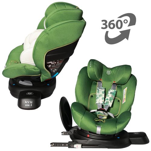 Izza Siège-auto Pivotant 360° 0-22 Kg Jambe De Force Isofix I-size Vert Avec Canopy