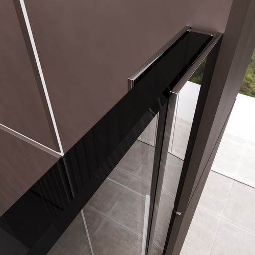 Paroi De Douche Italienne 80x200 Cm Verre Fumé 10 Mm Roma