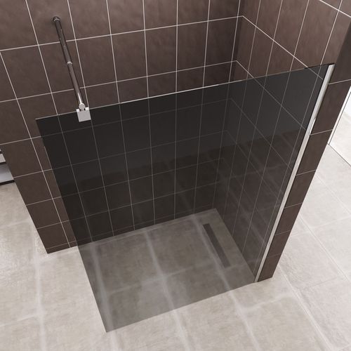 Paroi De Douche Italienne 80x200 Cm Verre Fumé 10 Mm Roma