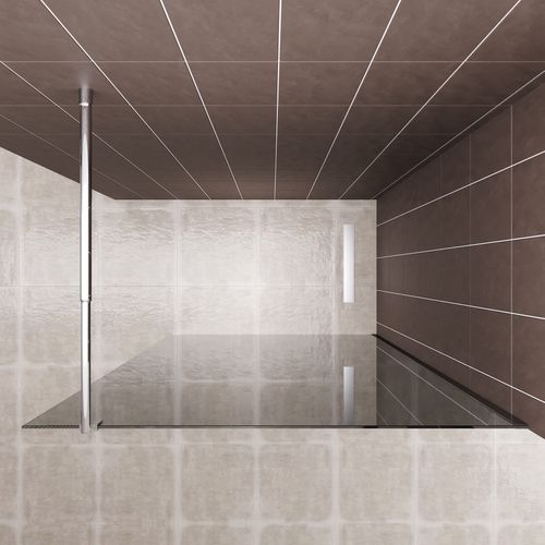 Paroi De Douche Italienne 80x200 Cm Verre Fumé 10 Mm Roma