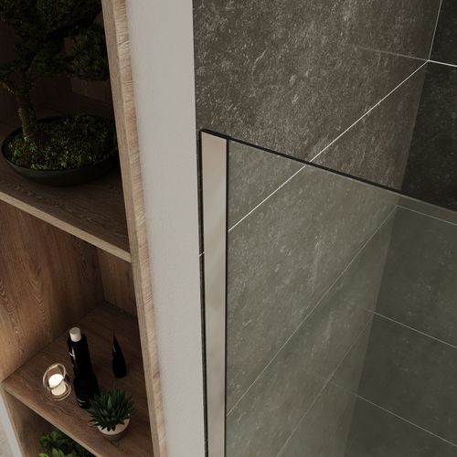 Paroi De Douche Italienne 120x200 Cm Verre Centre-opaque 10 Mm Roma