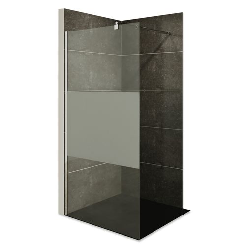 Paroi De Douche Italienne 120x200 Cm Verre Centre-opaque 10 Mm Roma