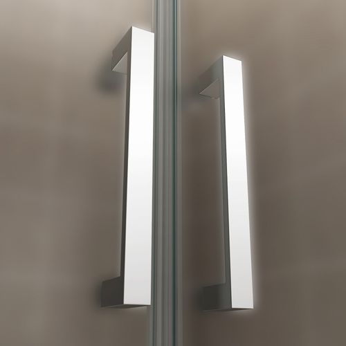 Porte De Douche H180 Largeur 86-89 Cm Verre Dépoli Opaque 2 Portes Battantes, Modèle Kaya