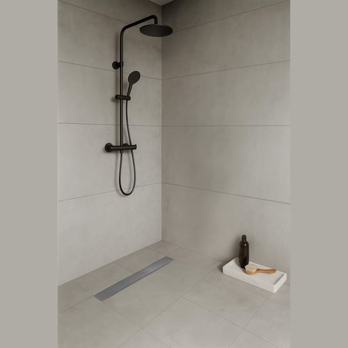 Caniveau De Douche Italienne Inox L.120 Cm Anti-odeurs + Filtre, Drainage Performant -dala