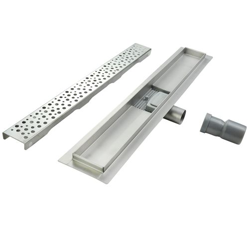 Caniveau De Douche à L'italienne Motif Bulle L.70 Cm Acier, Anti-odeurs, Débit Élevé -gumi