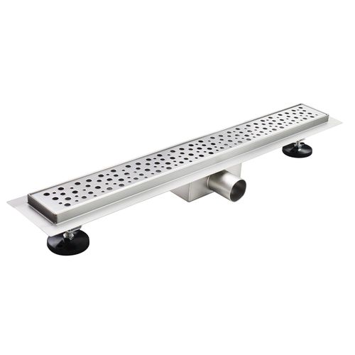 Caniveau De Douche à L'italienne Motif Bulle L.120 Cm Acier, Anti-odeurs, Débit Élevé -gumi
