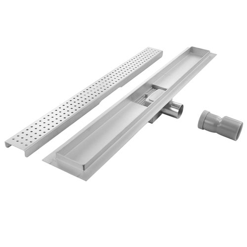 Caniveau De Douche à L’italienne Motif En Pointillé L.80 Cm Anti-odeurs + Filtre -hoxy