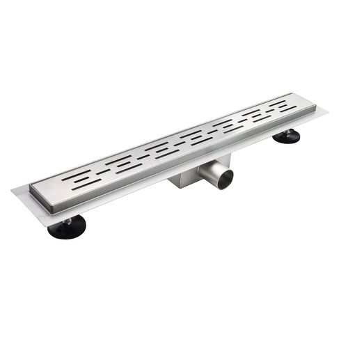 Caniveau De Douche L.110 Cm Design Linéaire, Inox, Anti-odeurs, Drainage Élevé -jazy