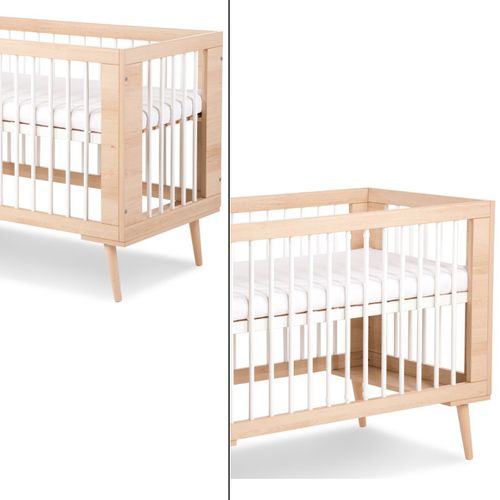 Sofie Ensemble Commode à Langer Et Lit Bébé Style Scandinave 120x60   Hêtre