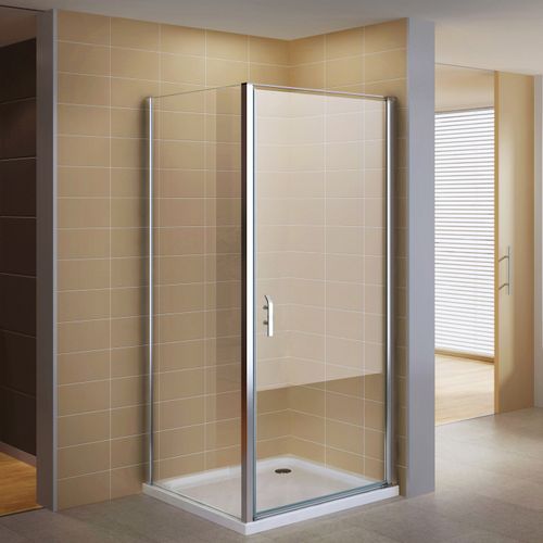 Cabine De Douche H195 100x90cm (porte 100) Verre 8 Mm Transparent Pivotante Niky (sans Receveur)