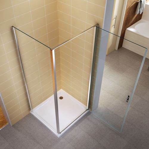 Cabine De Douche H195 100x80cm (porte 100) Verre 8 Mm Transparent Pivotante Niky (sans Receveur)
