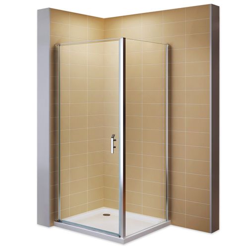 Cabine De Douche H195 90x100cm (porte 90) Verre 8 Mm Transparent Pivotante Niky (sans Receveur)