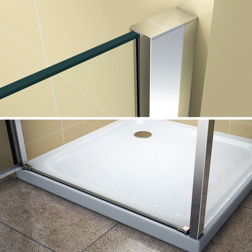 Cabine De Douche H195 90x90cm Verre 8 Mm Transparent Pivotante Niky (sans Receveur)