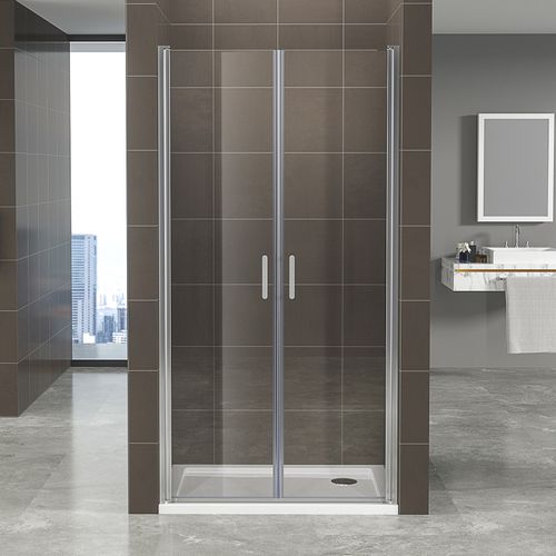 Porte De Doucheh180 Largeur 79-82 Cm Verre Transparent 6 Mm, Portes Battantes Kimi