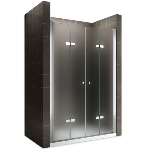 Porte De Douche H195 Largeur 76-80 Cm Verre Opaque 6 Mm Porte Pliante Pivotante Emmy