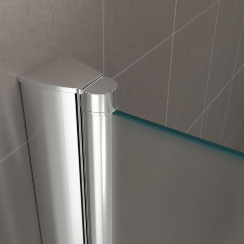 Porte De Douche H195 Largeur 76-80 Cm Verre Opaque 6 Mm Porte Pliante Pivotante Emmy