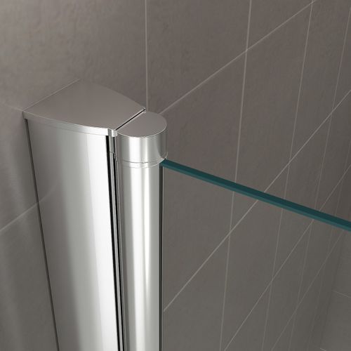 Porte De Douche H195 Largeur 144-148 Cm Verre Transparent 6 Mm Porte Pliante Pivotante Emmy