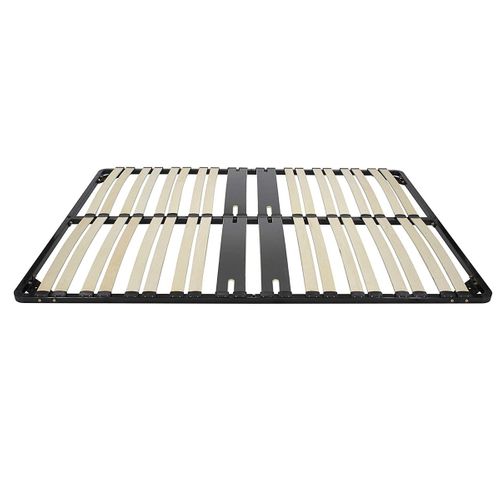 Sommier Ergonomique cadre à Lattes 160x200 cm Avec Zone Lombaire Renforcée - Cama