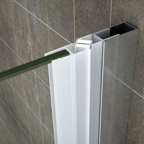 Porte De Douche H195 Largeur 76-80 Cm Verre Transparent Porte Pliante Mona