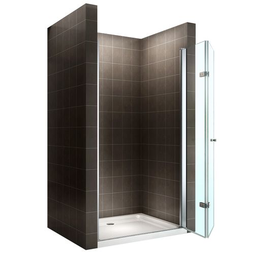 Porte De Douche H195 Largeur 68-72 Cm Verre Transparent Porte Pliante Mona