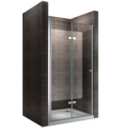 Porte De Douche H195 Largeur 68-72 Cm Verre Transparent Porte Pliante Mona