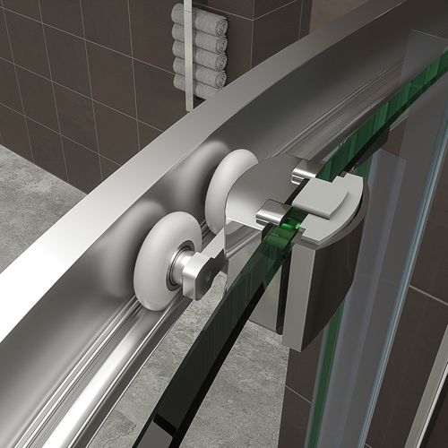 Cabine De Douche H190 80x80cm 1/4 De Cercle Coulissante Transparente Tiby (sans Receveur)