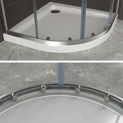 Cabine De Douche H190 80x80cm 1/4 De Cercle Coulissante Transparente Tiby (sans Receveur)