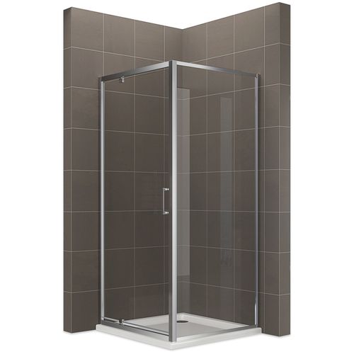 Cabine De Douche H190 70(porte)x90cm Porte Pivotante Verre Transparent Ibea (sans Receveur)