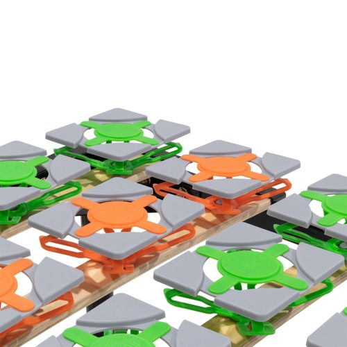 Kept Sommier à Lattes Ergonomique Avec Plots De Soutien 180x200 Cm Avec Pieds