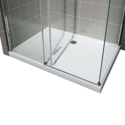 Paroi De Douche D'angle 85x100cm (porte 100) Alixa Porte Coulissante H200 Cm Verre Transparent 8 Mm
