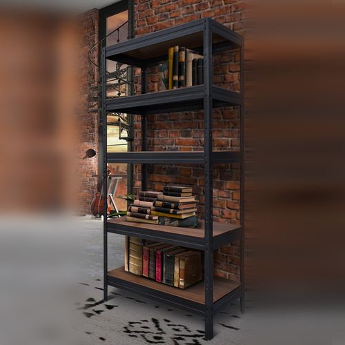 Regal Étagère Design Industriel Charges Lourdes Jusqu'à 600 Kg    Gris