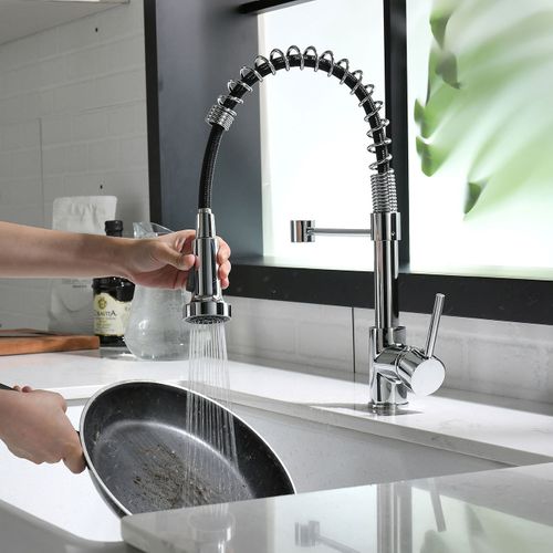 Robinet Mitigeur Cuisine Avec Douchette 2 Jets Loire Chrome Brillant