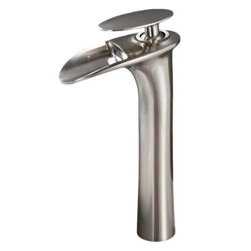 Robinet Mitigeur Bria Bec Cascade Haut Chrome Brossé