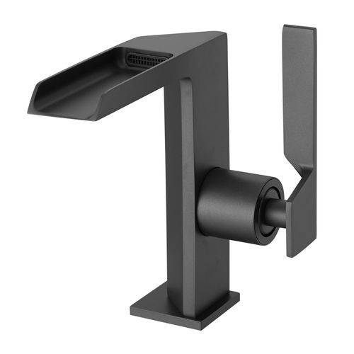 Robinet Mitigeur Bec Cascade Ouvert Cezio Chrome Gris Mat