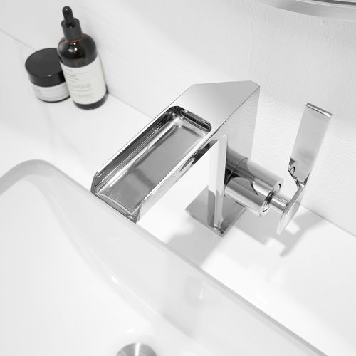 Robinet Mitigeur Bec Cascade Ouvert Cezio Chrome Brillant