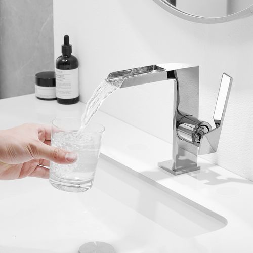 Robinet Mitigeur Bec Cascade Ouvert Cezio Chrome Brillant