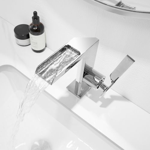 Robinet Mitigeur Bec Cascade Ouvert Cezio Chrome Brillant