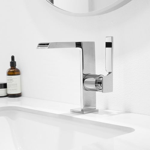 Robinet Mitigeur Bec Cascade Ouvert Cezio Chrome Brillant