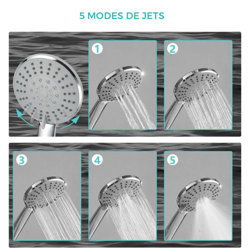 Colonne De Douche Thermostatique Hauteur Réglable - Ocea Chrome Brillant