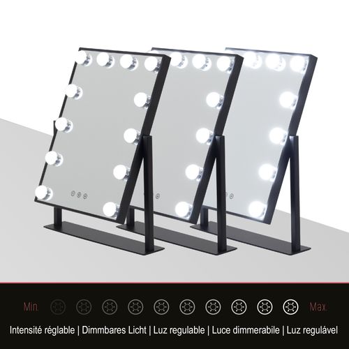 Miroir De Maquillage 12 LED, 3 Intensités Lumineuses - Bulb Little Banc