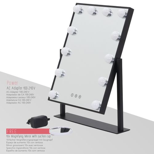 Miroir De Maquillage 12 LED, 3 Intensités Lumineuses - Bulb Little Banc