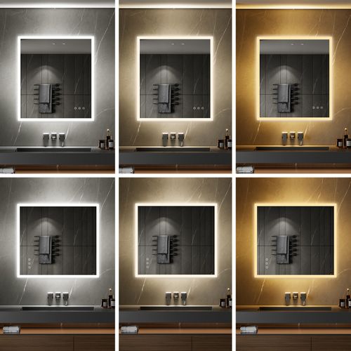 Miroir Lumineux LED Temeo 90 X 100 Cm (2100 Lms) Antibuée + Intensité Et Couleur Réglables