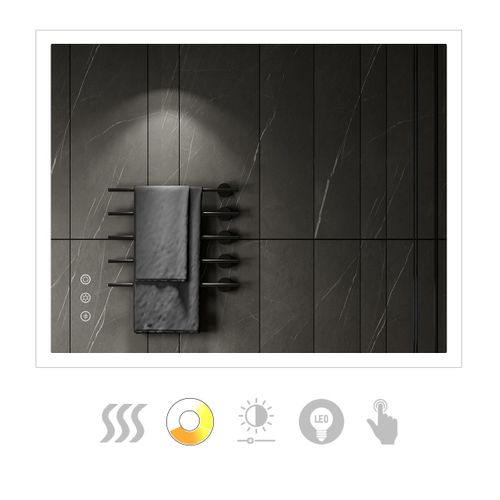Miroir Lumineux LED Temeo 80 X 100 Cm (2100 Lms) Antibuée + Intensité et Couleur Réglables