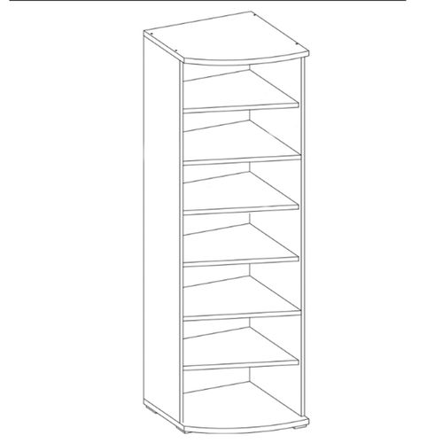 Armoire 1 Porte Bois    Blanc Cassé